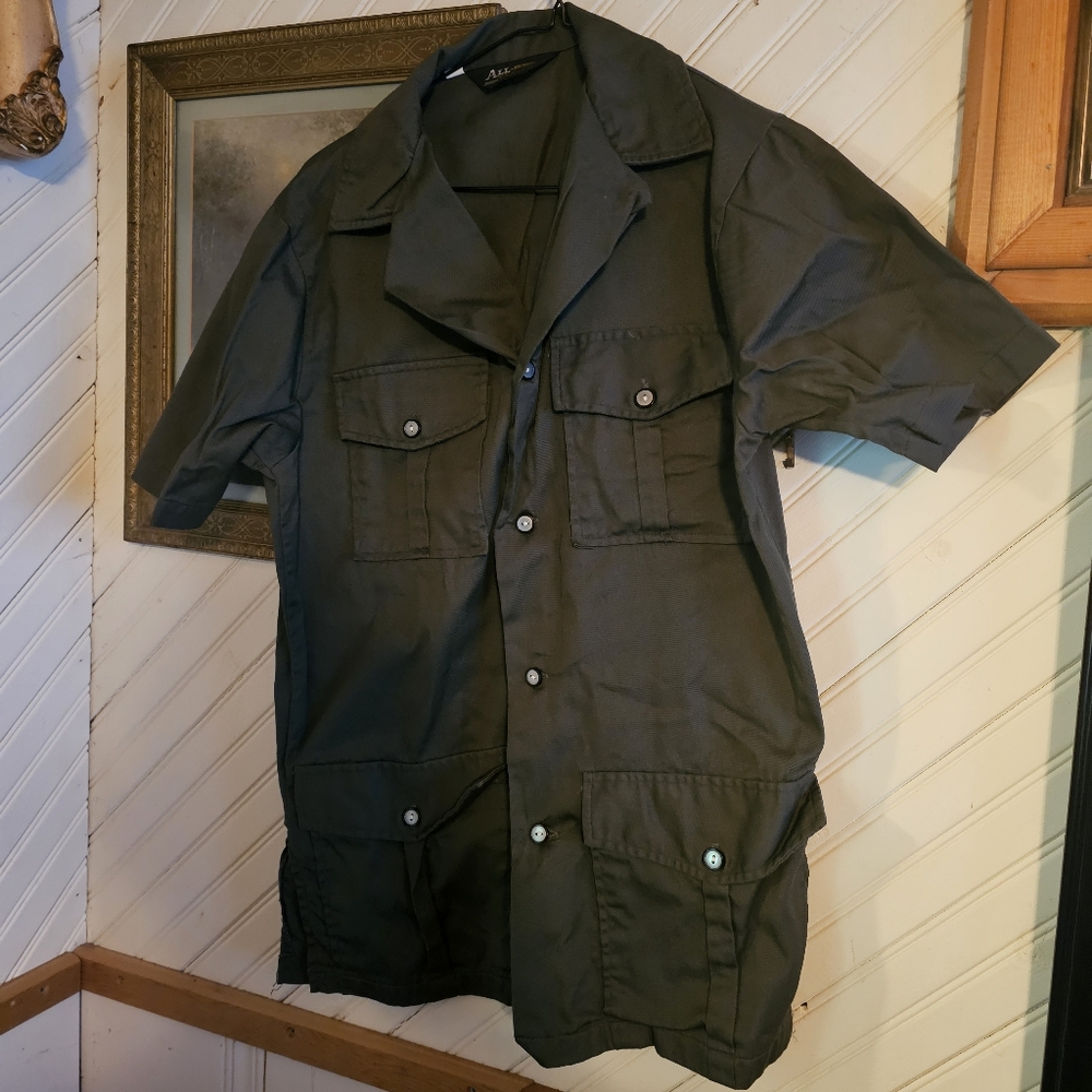 Army green vintage shirt.
